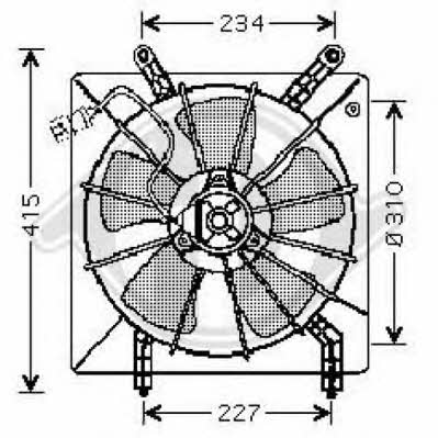 Diederichs 8521705 Hub, engine cooling fan wheel 8521705