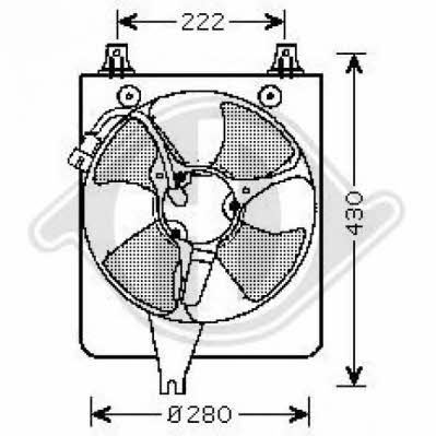 Diederichs 8521706 Hub, engine cooling fan wheel 8521706