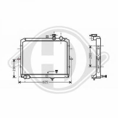 Diederichs 8659001 Radiator, engine cooling 8659001