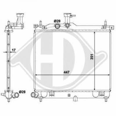 Diederichs 8680605 Radiator, engine cooling 8680605