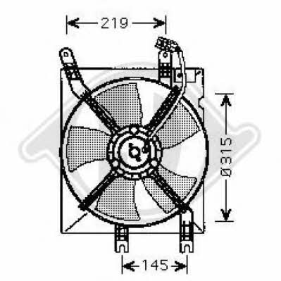Diederichs 8691207 Hub, engine cooling fan wheel 8691207