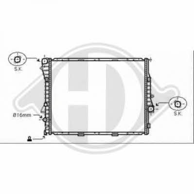 Diederichs 8129003 Radiator, engine cooling 8129003