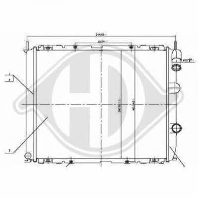 Diederichs 8129194 Radiator, engine cooling 8129194