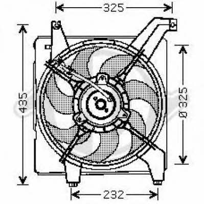 Diederichs 6843101 Hub, engine cooling fan wheel 6843101