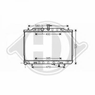 Diederichs 8608607 Radiator, engine cooling 8608607