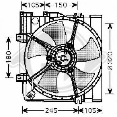 Diederichs 8622103 Hub, engine cooling fan wheel 8622103