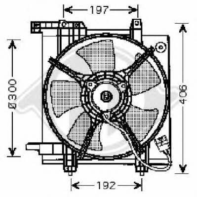 Diederichs 8622203 Hub, engine cooling fan wheel 8622203