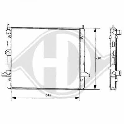 Diederichs 8138108 Radiator, engine cooling 8138108