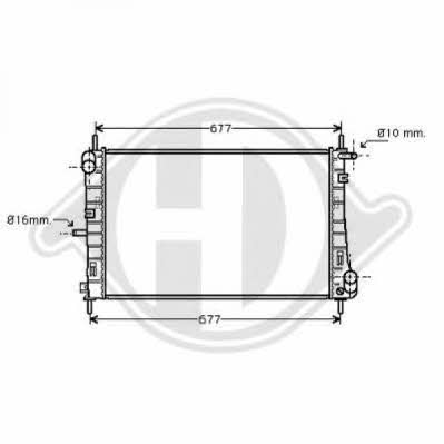 Diederichs 8142708 Radiator, engine cooling 8142708