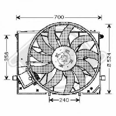 Diederichs 8164603 Hub, engine cooling fan wheel 8164603