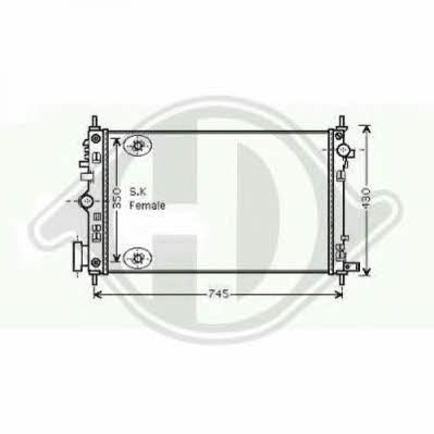 Diederichs 8182606 Radiator, engine cooling 8182606