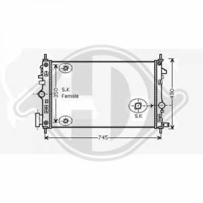 Diederichs 8182610 Radiator, engine cooling 8182610