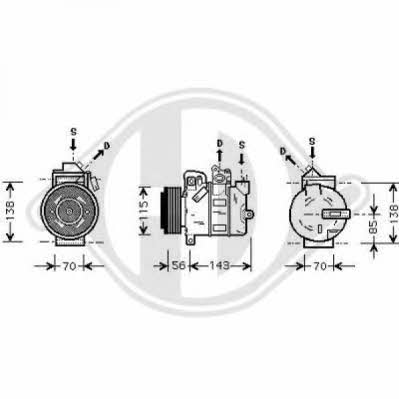 Diederichs 7189000 Compressor, air conditioning 7189000