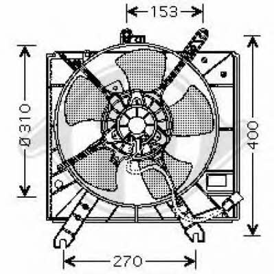 Diederichs 6540101 Hub, engine cooling fan wheel 6540101