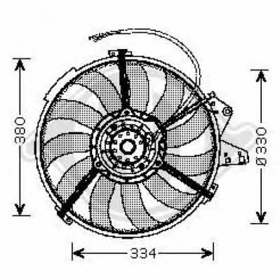 Diederichs 1005001 Hub, engine cooling fan wheel 1005001