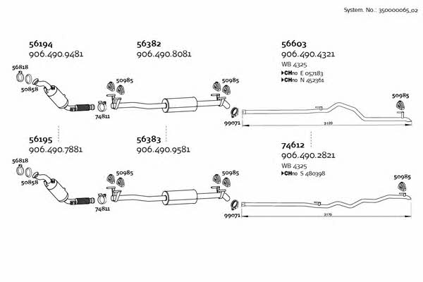  350000065_02 Exhaust system 35000006502