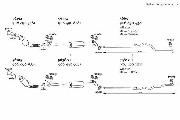  350000064_02 Exhaust system 35000006402