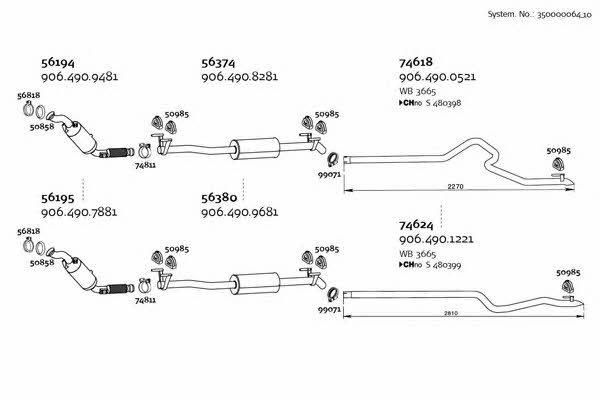  350000064_10 Exhaust system 35000006410