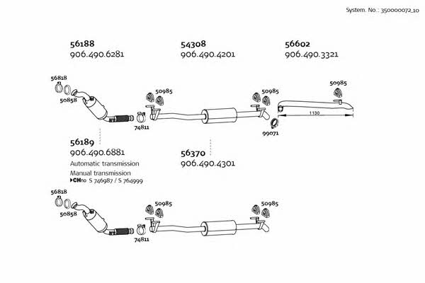  350000072_10 Exhaust system 35000007210