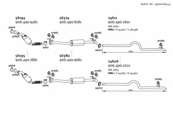  350000064_13 Exhaust system 35000006413