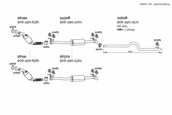  350000058_05 Exhaust system 35000005805