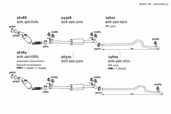  350000072_11 Exhaust system 35000007211