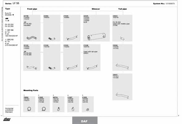 Dinex 121000073 Exhaust system 121000073