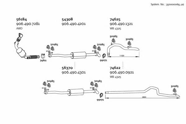 Dinex 350000069_06 Exhaust system 35000006906