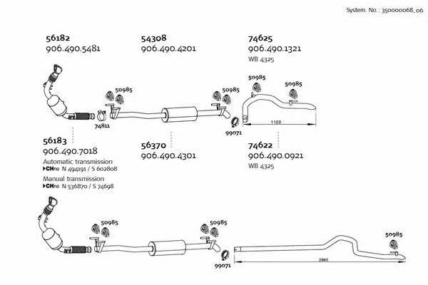  350000068_06 Exhaust system 35000006806