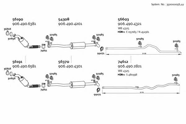  350000058_02 Exhaust system 35000005802