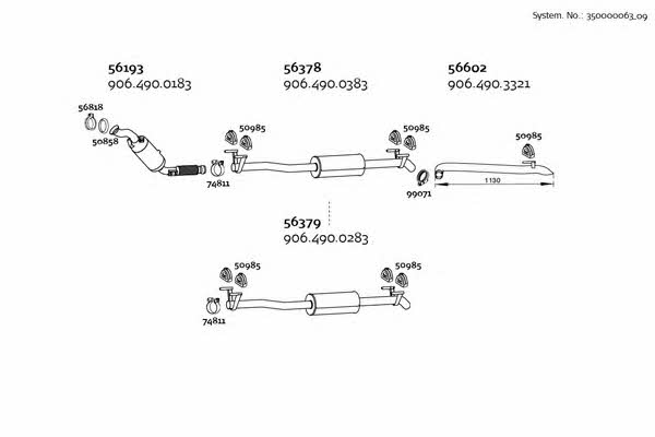  350000063_09 Exhaust system 35000006309