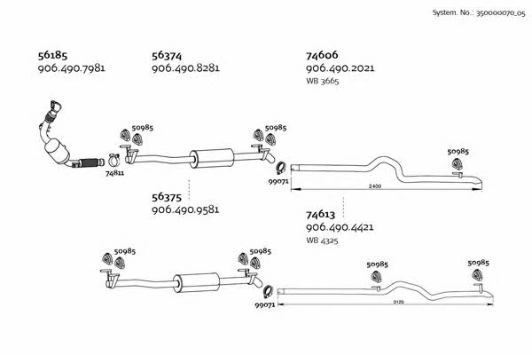 Dinex 350000070_05 Exhaust system 35000007005