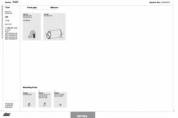 269000001 Dinex Exhaust system