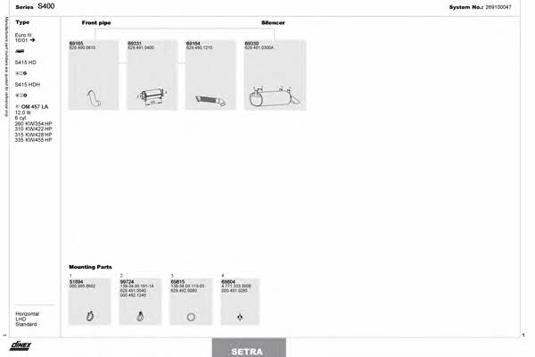269100047 Dinex Exhaust system
