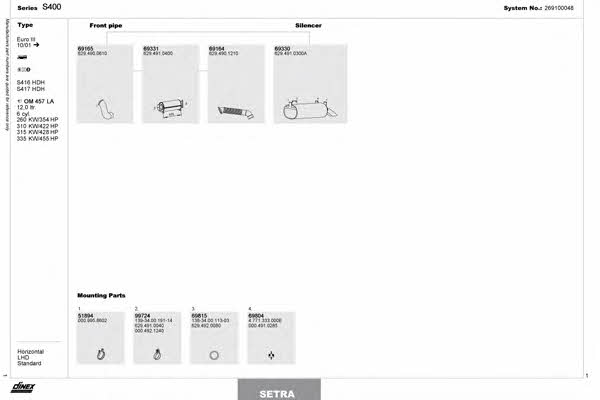269100048 Dinex Exhaust system