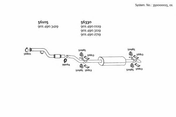 35000001501 Dinex Exhaust system