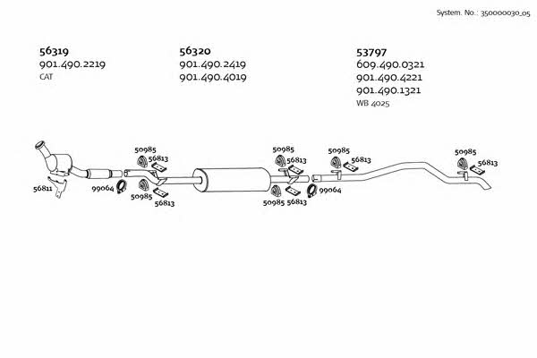  350000030_05 Exhaust system 35000003005