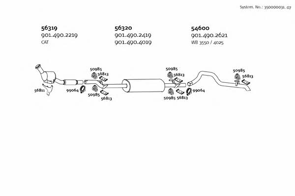  350000031_07 Exhaust system 35000003107