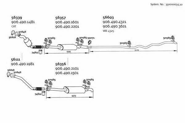 Dinex 350000034_10 Exhaust system 35000003410