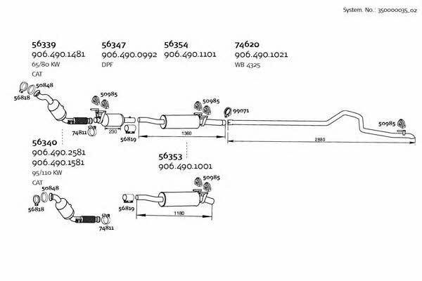  350000035_02 Exhaust system 35000003502