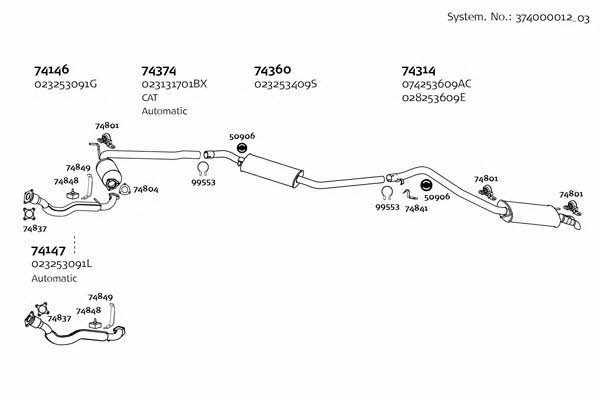  374000012_03 Exhaust system 37400001203