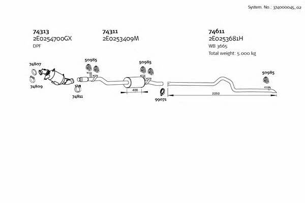  374000045_02 Exhaust system 37400004502