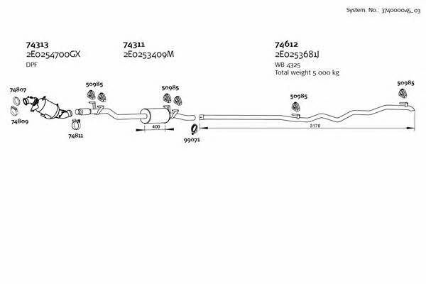  374000045_03 Exhaust system 37400004503