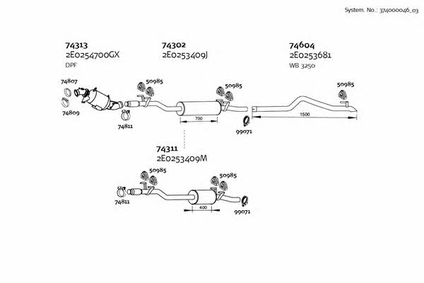  374000046_03 Exhaust system 37400004603