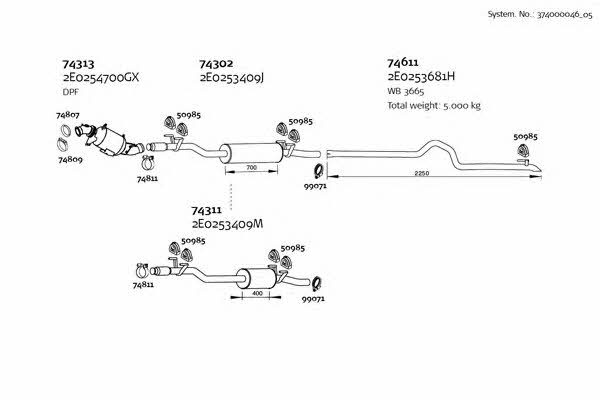  374000046_05 Exhaust system 37400004605