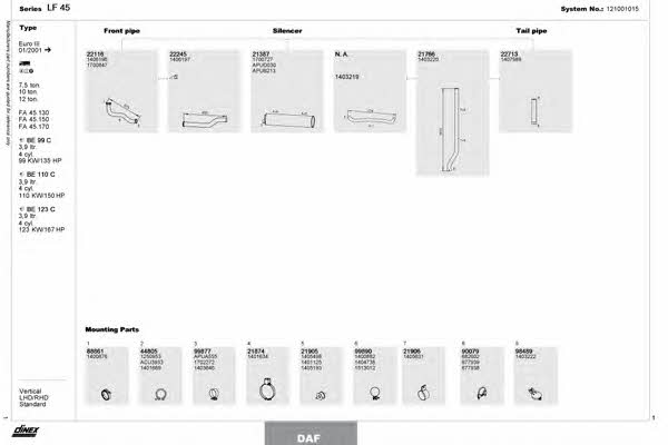 121001015 Dinex Exhaust system