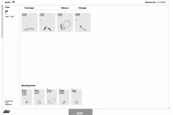 121100040 Dinex Exhaust system