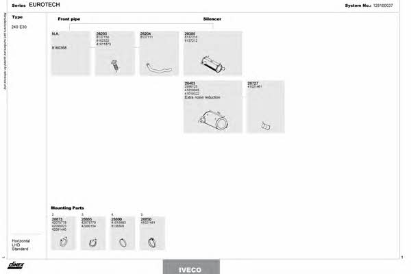 128100037 Dinex Exhaust system