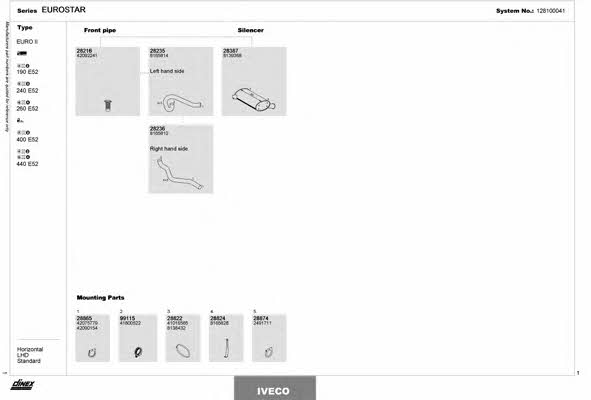 128100041 Dinex Exhaust system