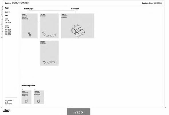 128100044 Dinex Exhaust system